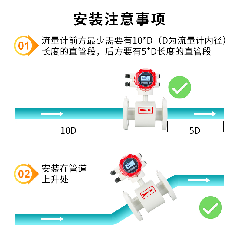 米科LDG-MIK電磁流量計安裝方式