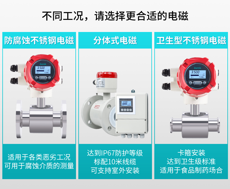 米科LDG-MIK電磁流量計不同工況的選擇